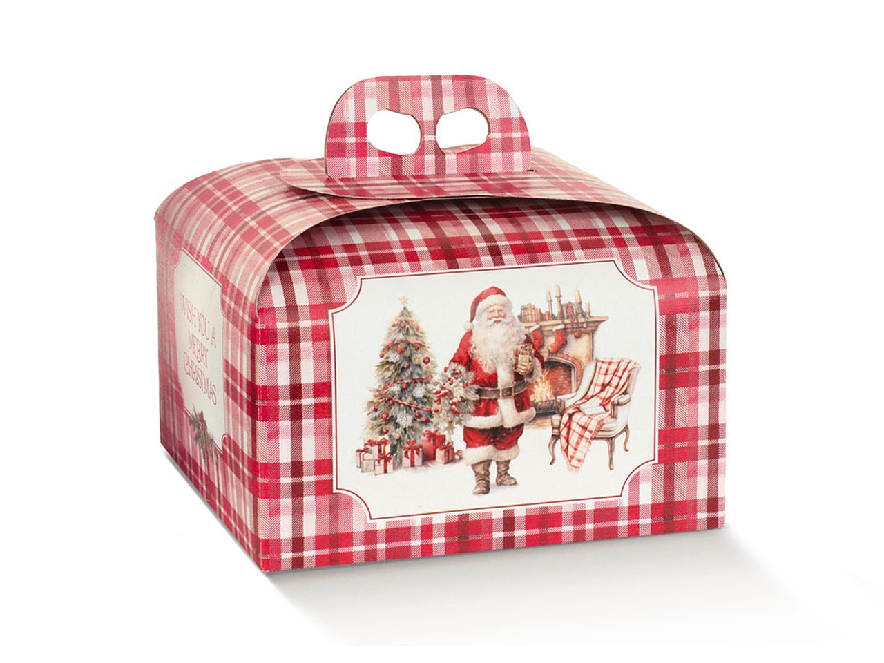 Santa's home portapanettone 24,5x24,5x13cm