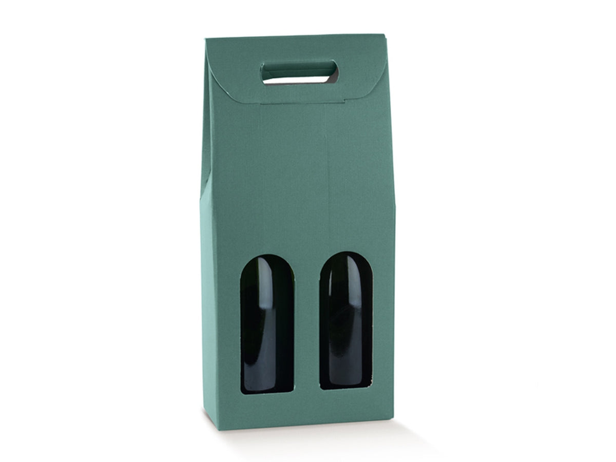 Fibra verde portabottiglie 2posto 18x9x38,5cm