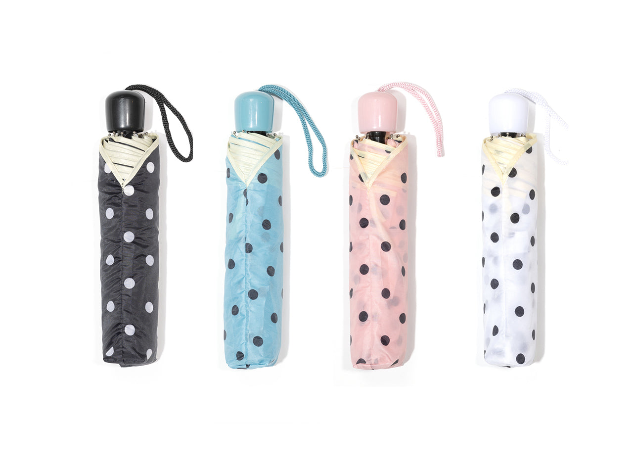 Ombrello Nylon pois con bordino