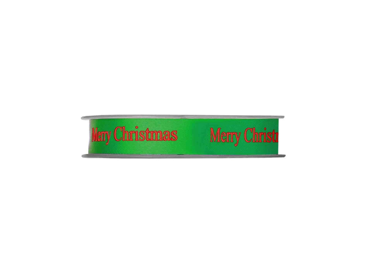 Nastro merry christmas 1,5cmx45mt verde scuro