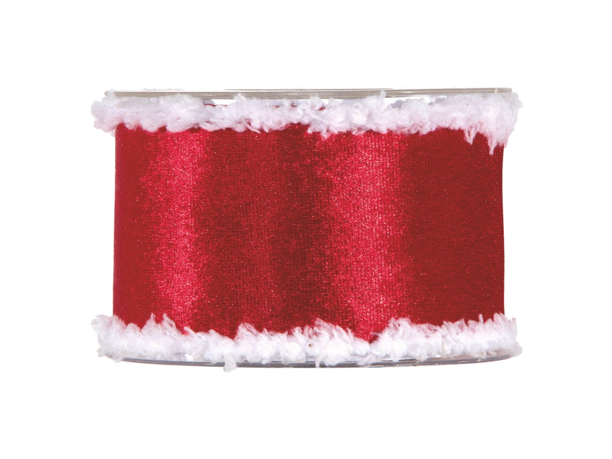 Nastro bordi pelliccia 6,3cmx10mt rosso