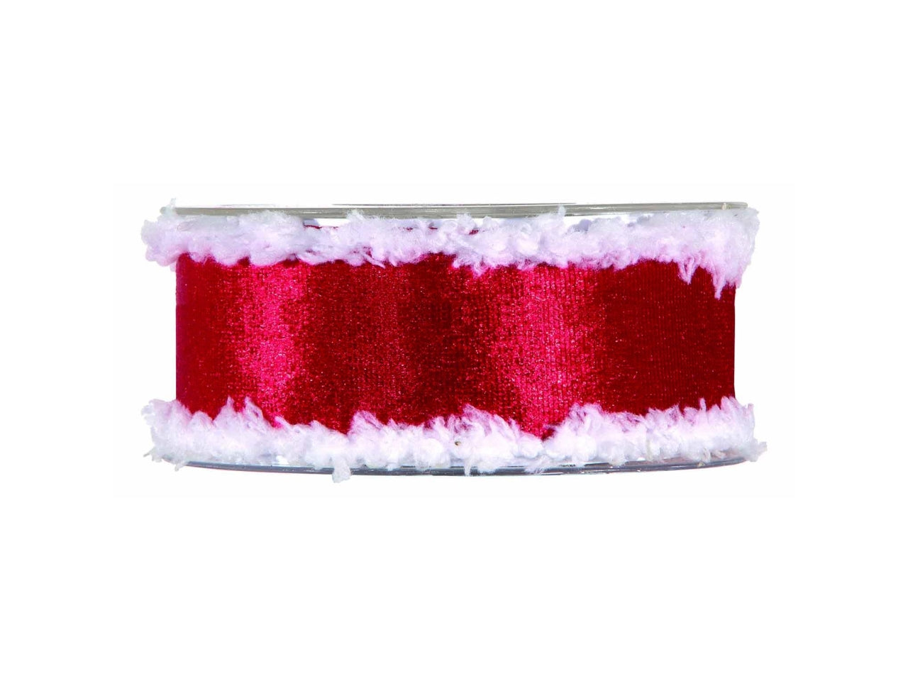 Nastro bordi pelliccia 4cmx10mt rosso