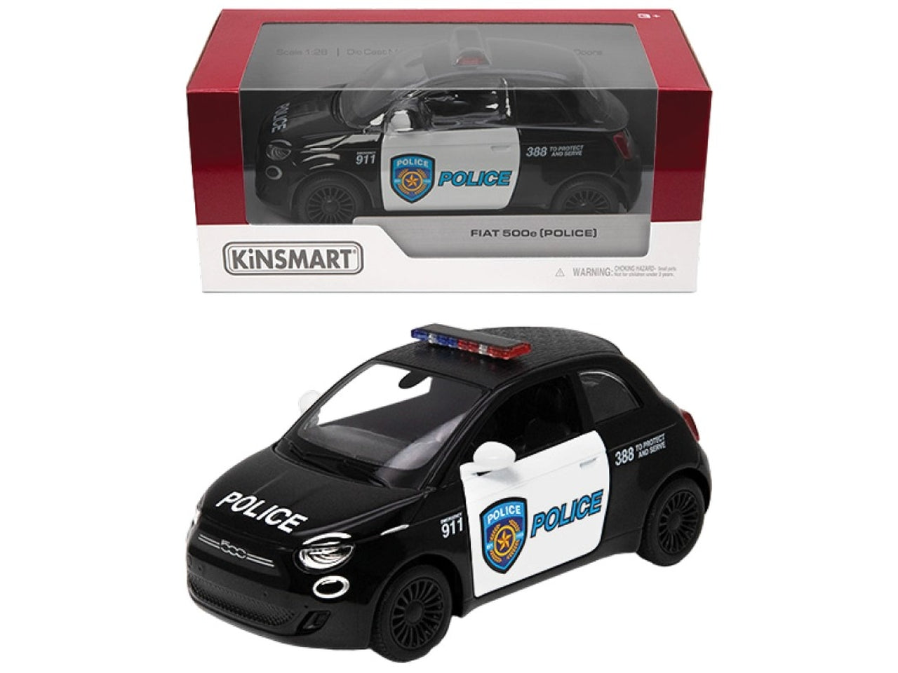 Auto in scala 1:28 fiat 500e police