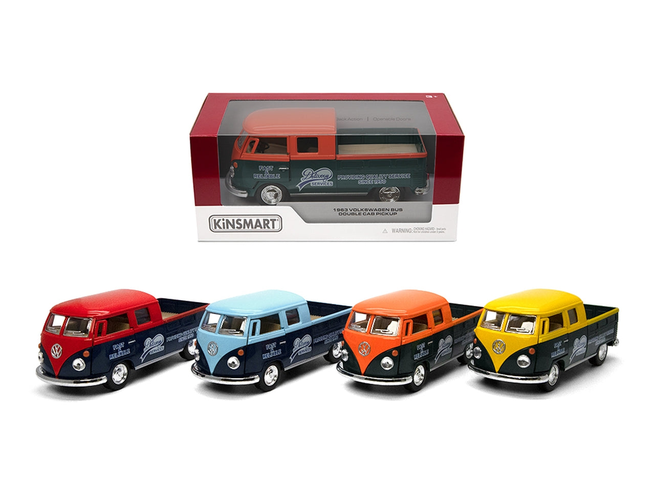 Auto in scala 1:34 1963 volkswagen bus double cab pickup