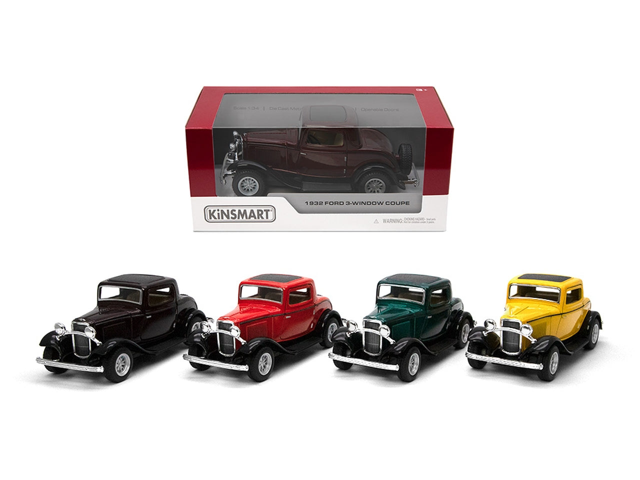 Auto in scala 1:34 1932 ford 3-window coupe'