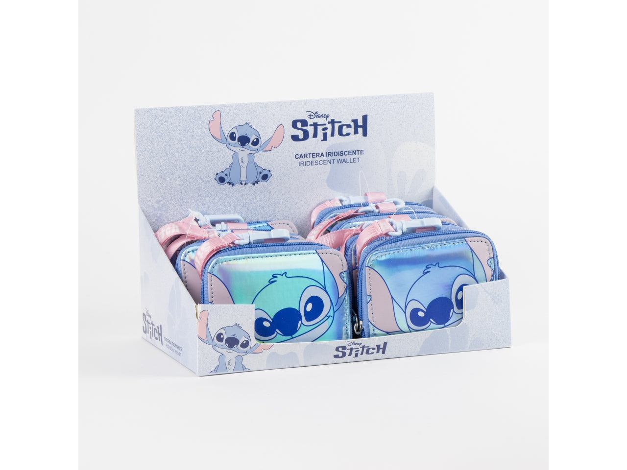 Stitch portafoglio iridescente back to school