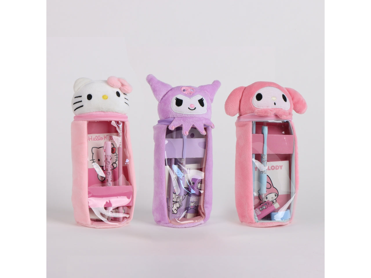 Hello kitty astuccio in peluche con accessori