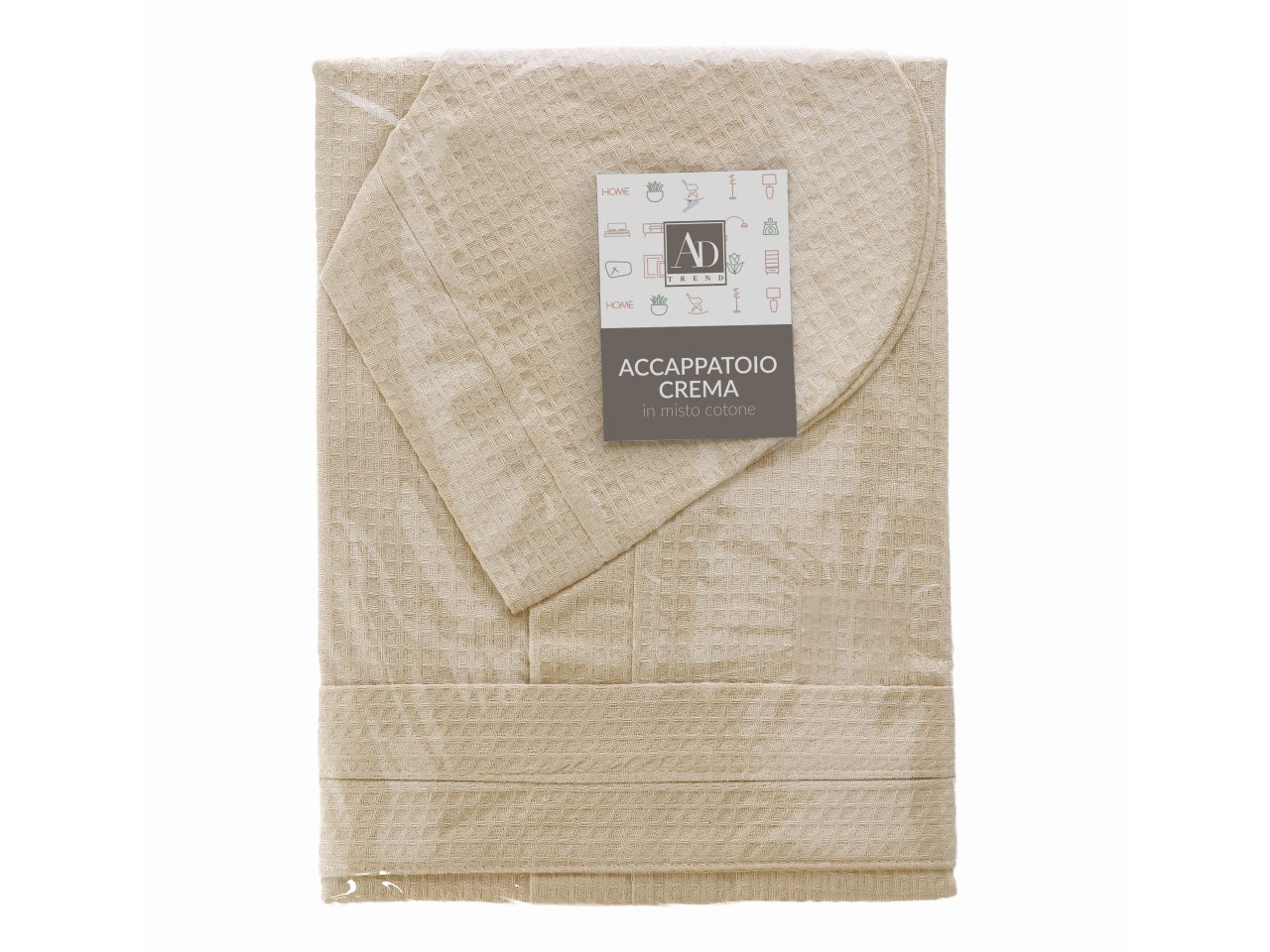 Accappatoio crema mix cotone 750g taglie ass.109699