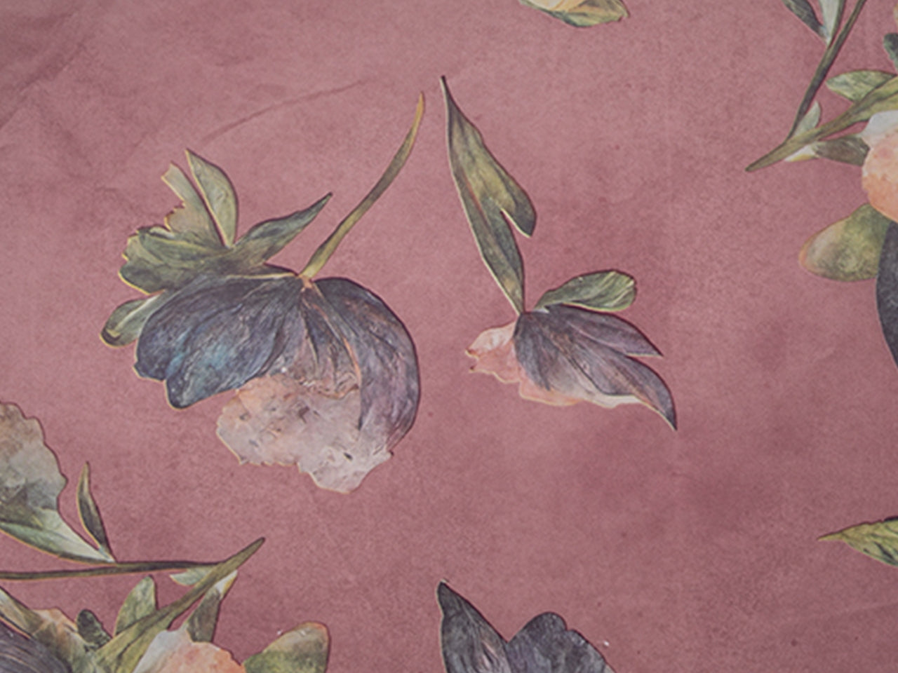 Carta velina caravaggio con fiori e sfondo rosa 50x70cm in confezione da 24 fogli