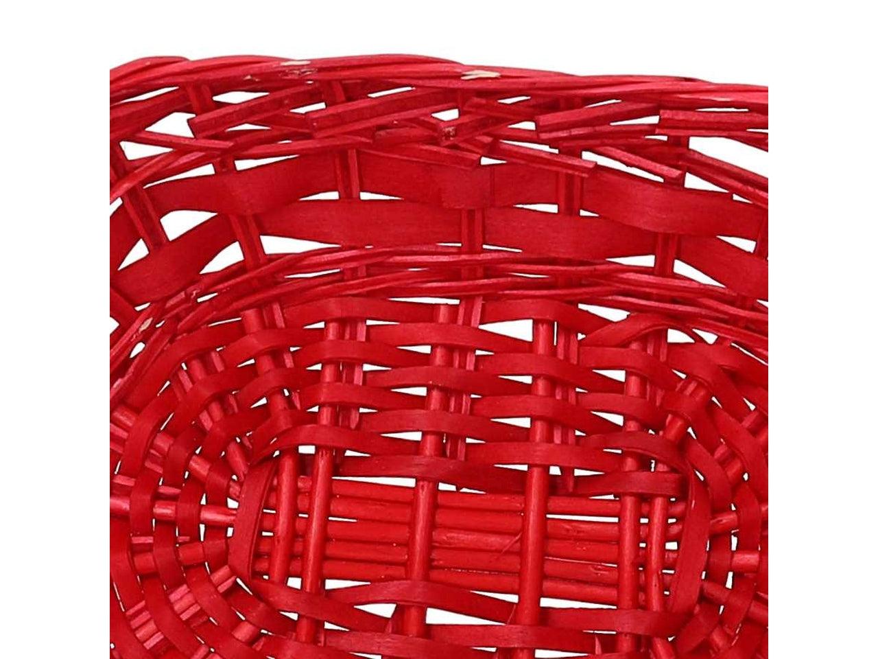 Cesta in vimini ovale 36x24xh8/12cm rosso