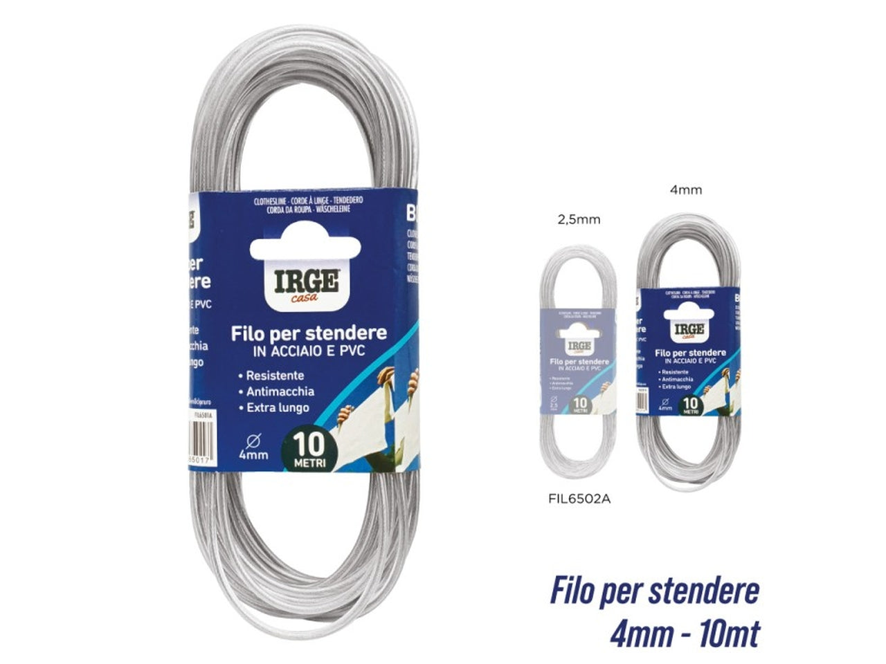 Filo stendibiancheria acciaio 10 m 4mm