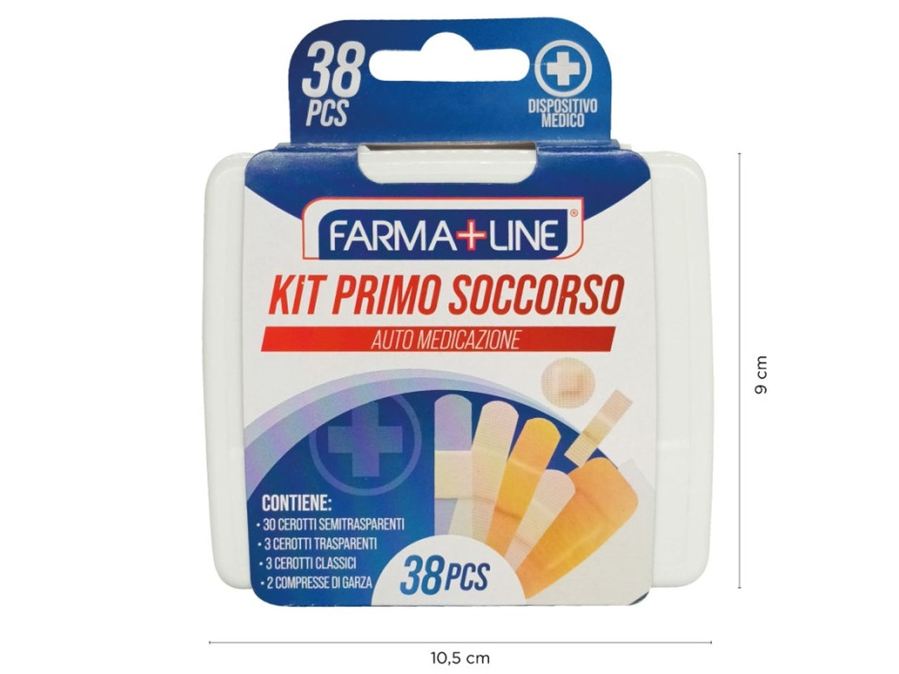 Kit primo soccorso con 38 pezzi
