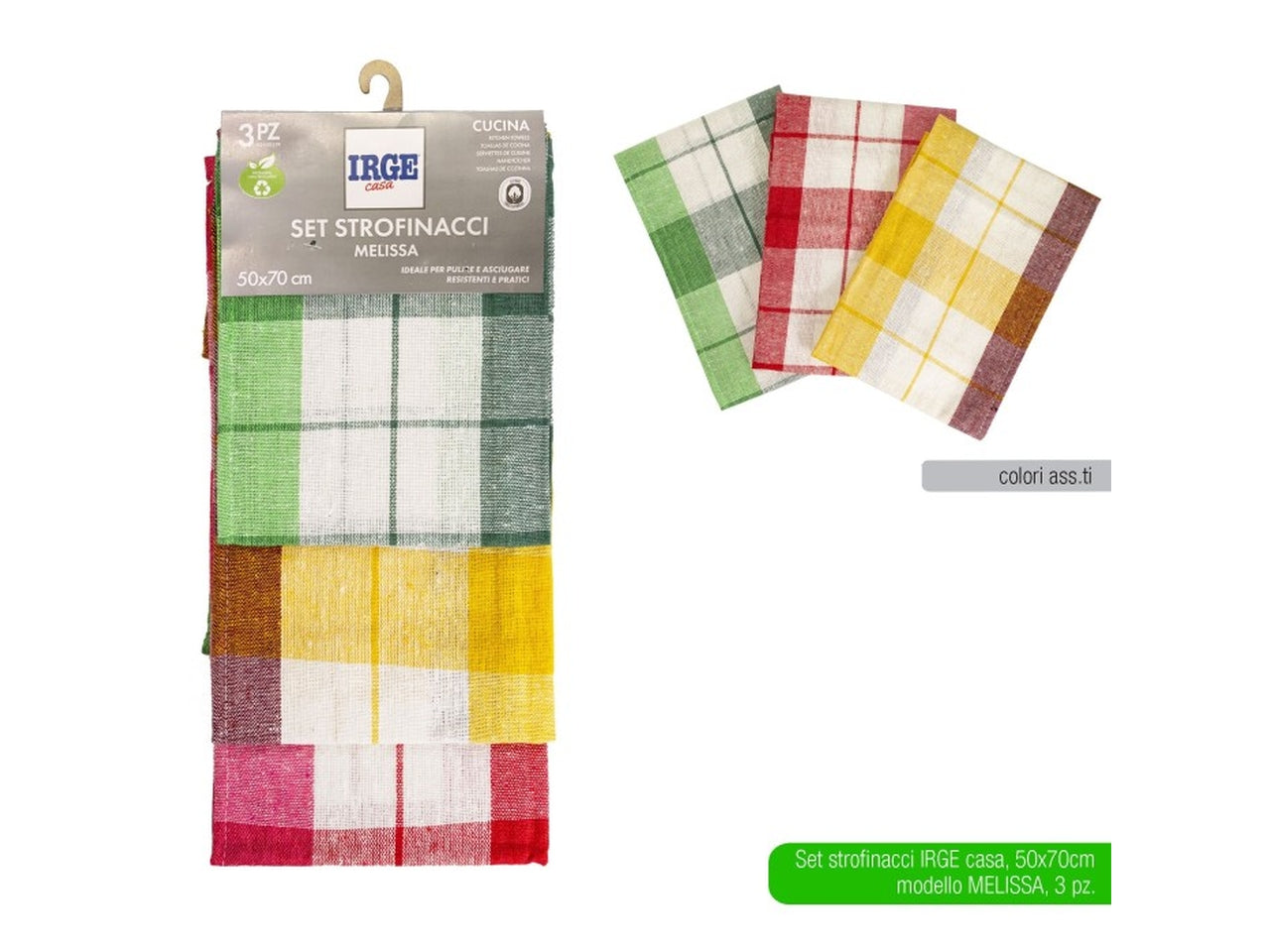 Strofinaccio melissa 3pz 50x70