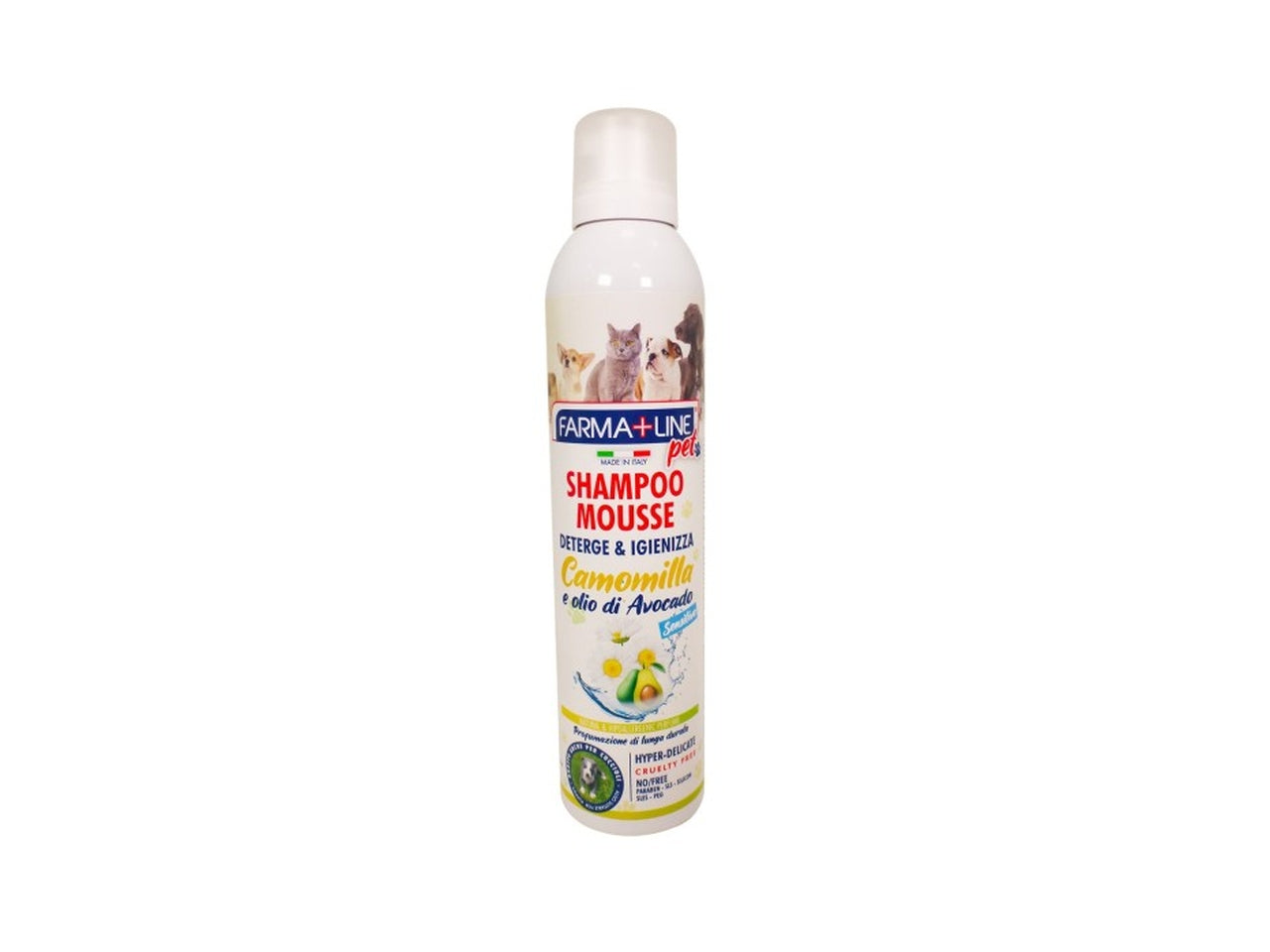 Shampo mousse pet camomillac/olio avocado 300 ml