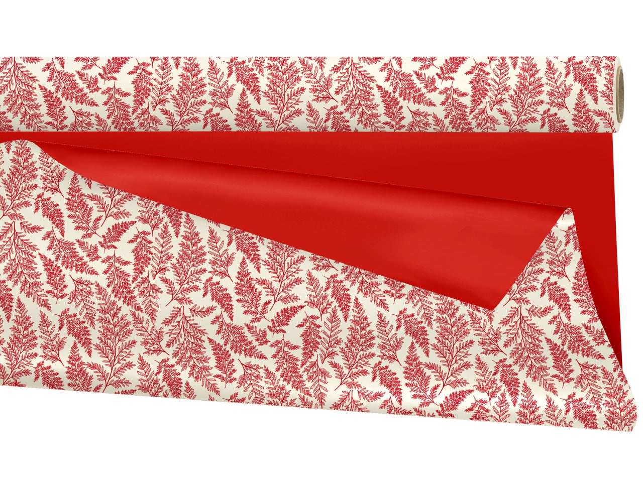 Bobina cyrielle duomat in ppl douple face con foglie rosso 79cmx25mt