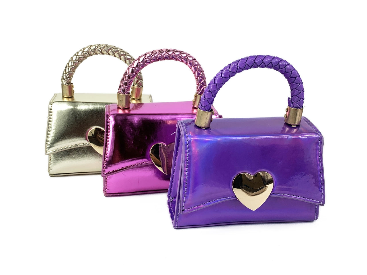 Borsetta bimba le kikke metallic love