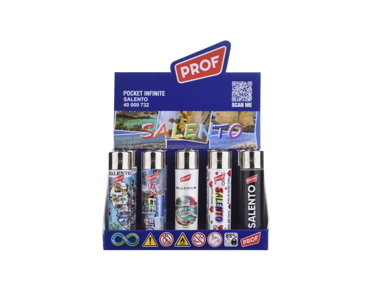 Accendino prof salento refill round flint - Confezione da 25 accendini