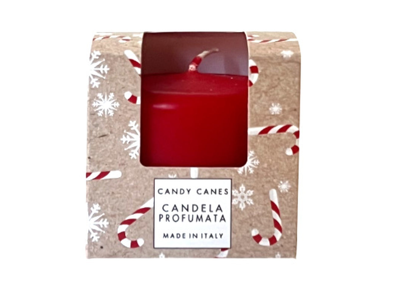 Candela pocket season 60x5,5cm profumazione candy canes rossa