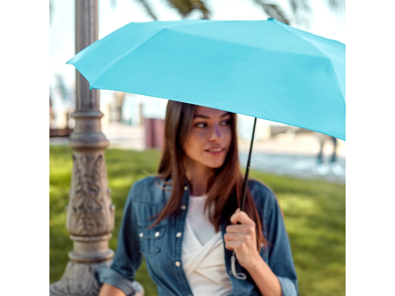 Ombrello donna mini 54cm manuale extraslim tinta unita uv50