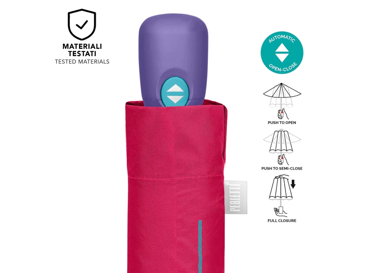 Ombrello donna mini 54cm automatico tinta unita