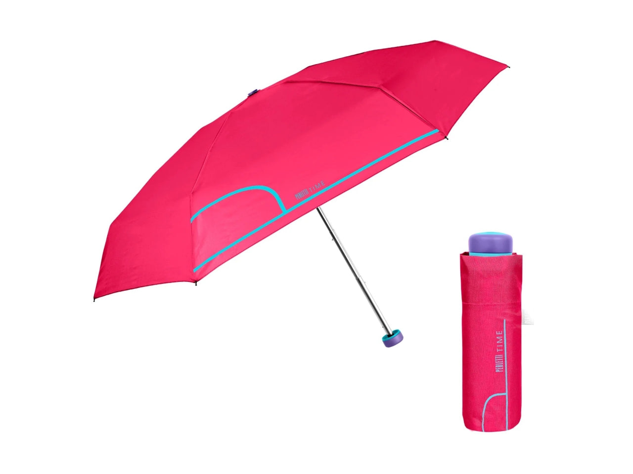 Ombrello donna mini 51cm man. light tinta unita