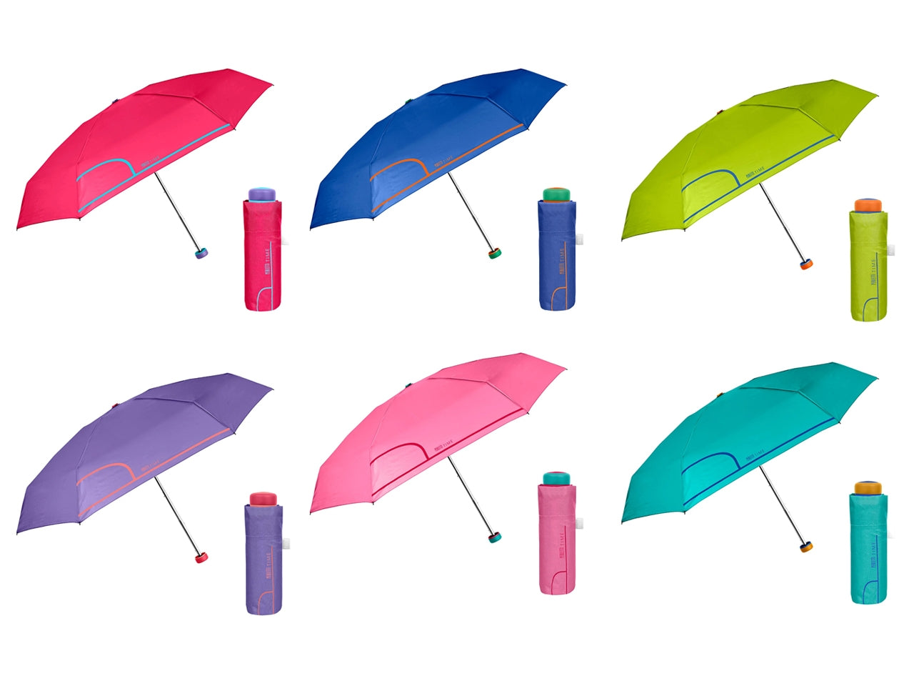 Ombrello donna mini 51cm man. light tinta unita