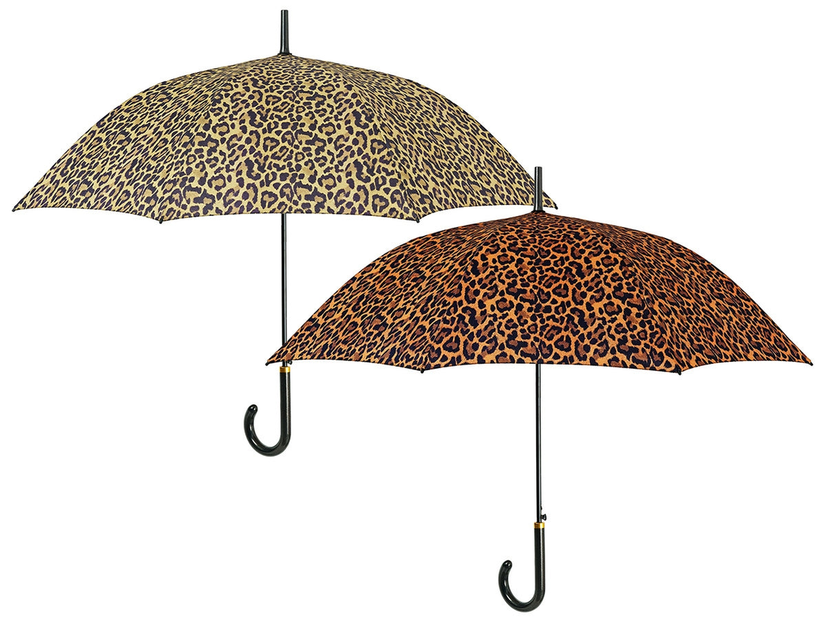 Ombrello donna61cm automatico fantasia leopardo $
