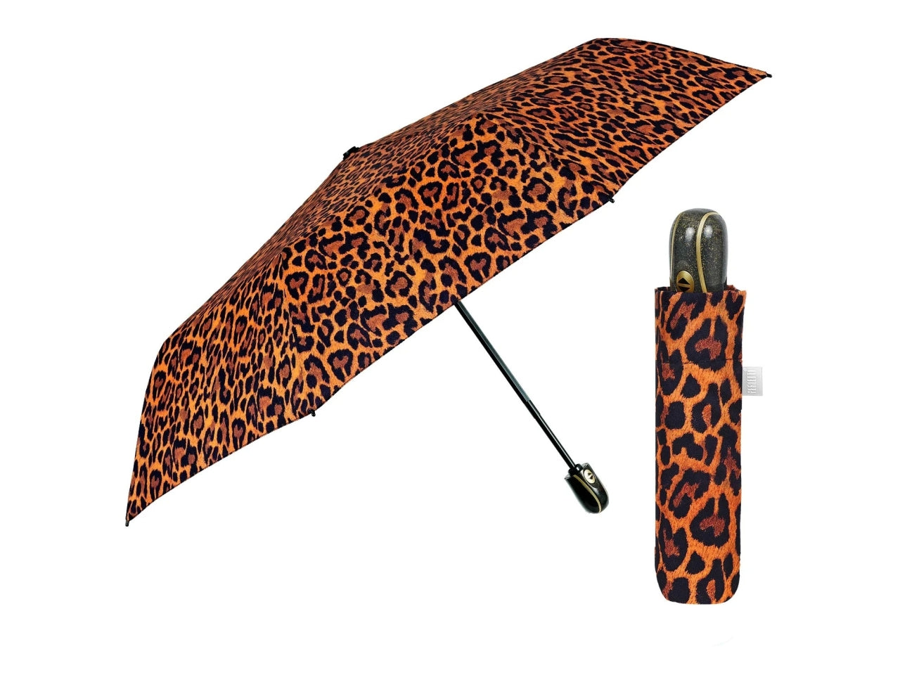 Ombrello donna mini54cm automatico leopardo