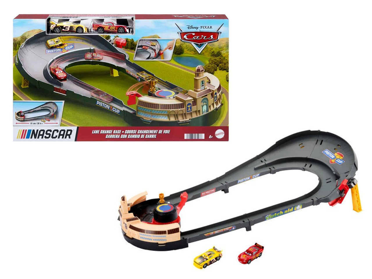 Cars nascar pack gara con cambio di corsia