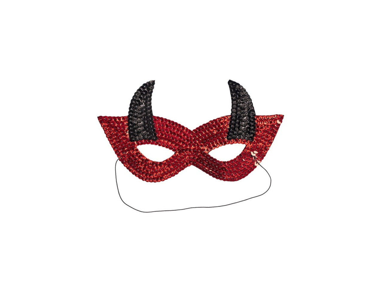 Maschera diavolo in tessuto con paillettes