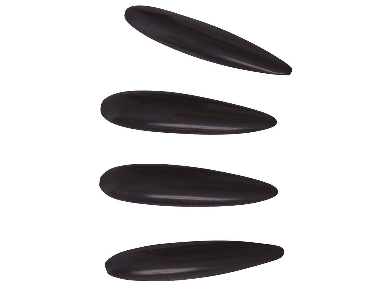 Unghie maxi nere con adesivi