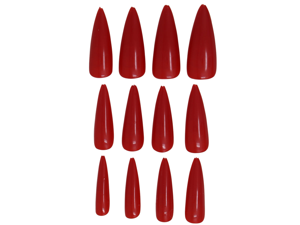 Unghie rosse con adesivo