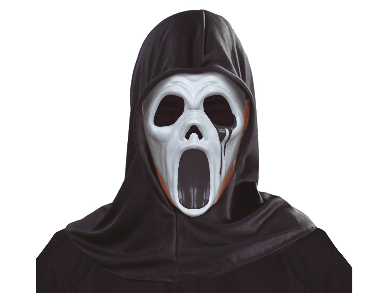 Maschera da assassino con cappuccio pvc