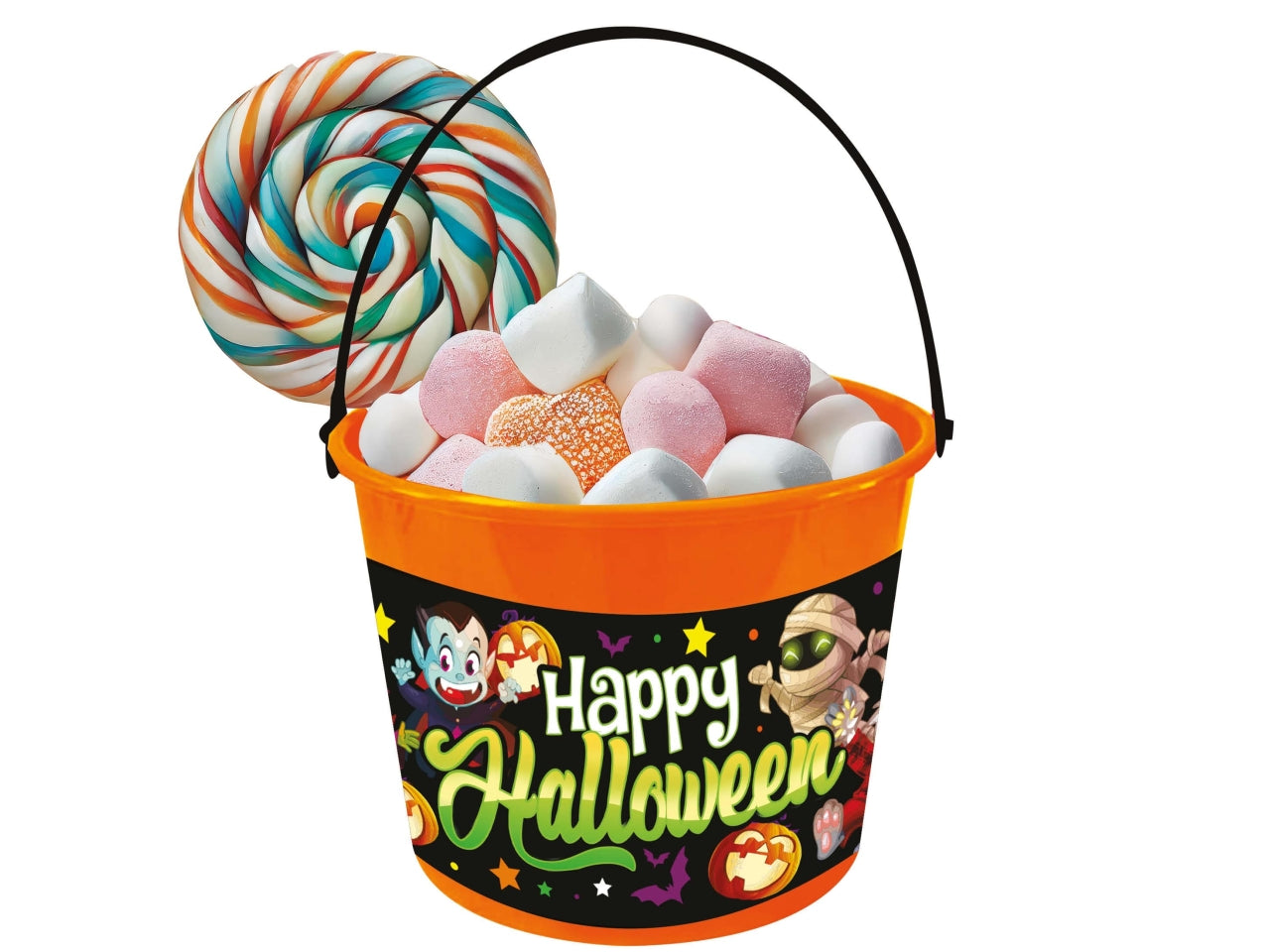 Cestino happy halloween 18x16cm