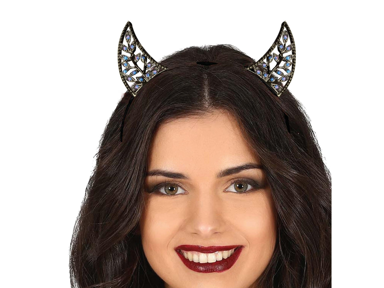 Cerchietto diavoletta con strass