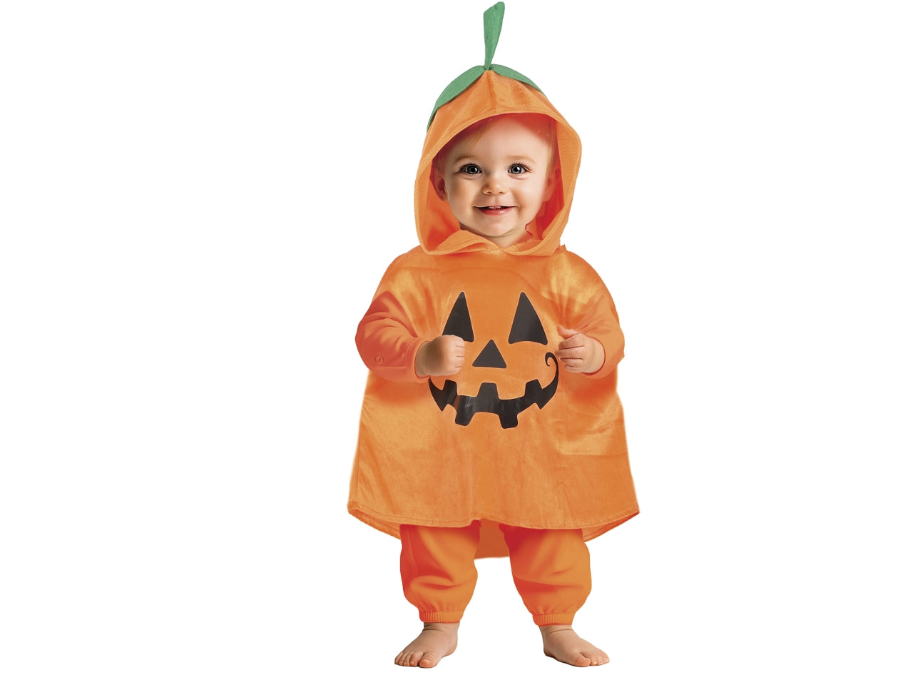 Costume poncho baby zucca 18/24 mesi