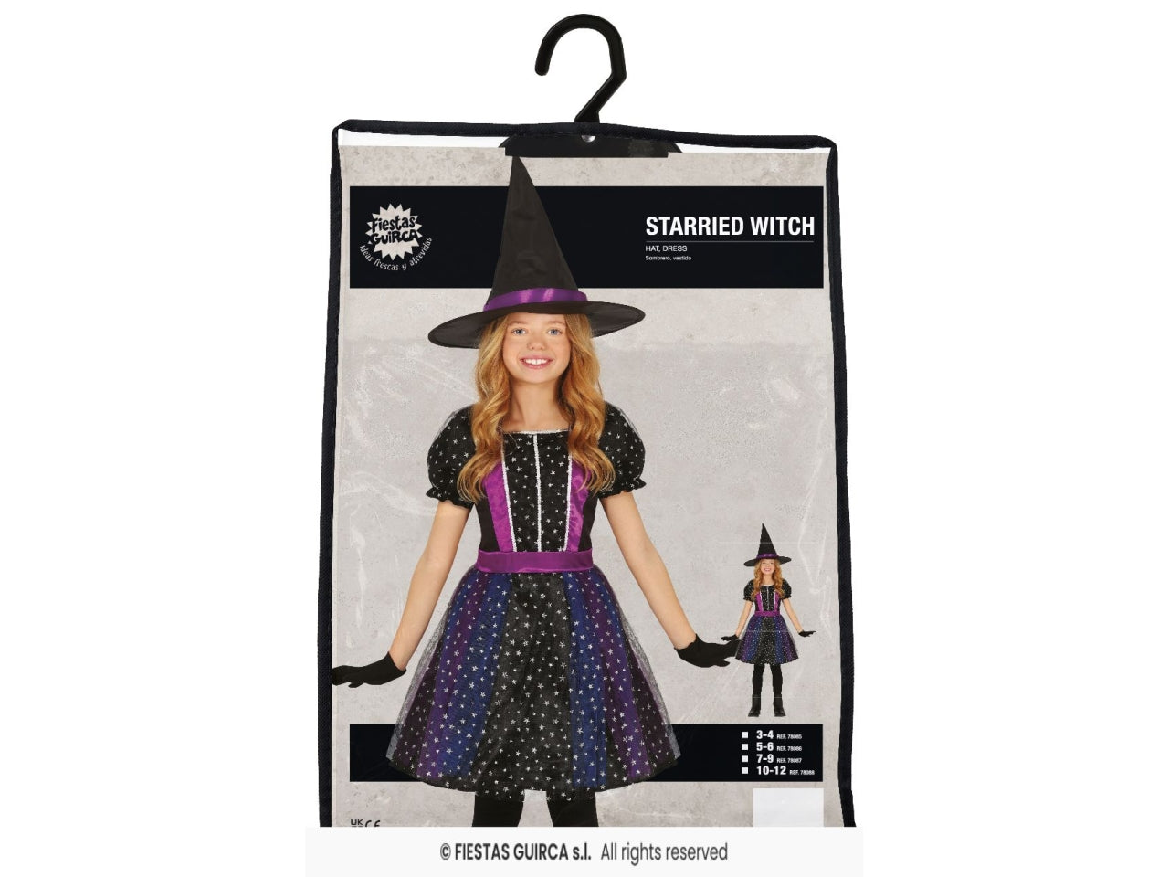 Costume streghetta nera 7/9 anni
