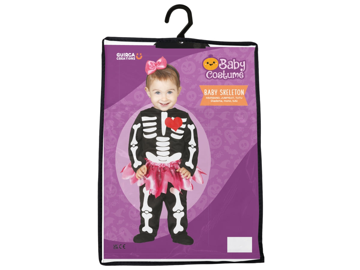 Costume baby scheletro 2-3anni
