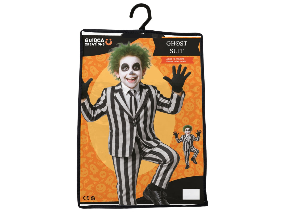 Costume ghost skeleton suit 7/9 anni