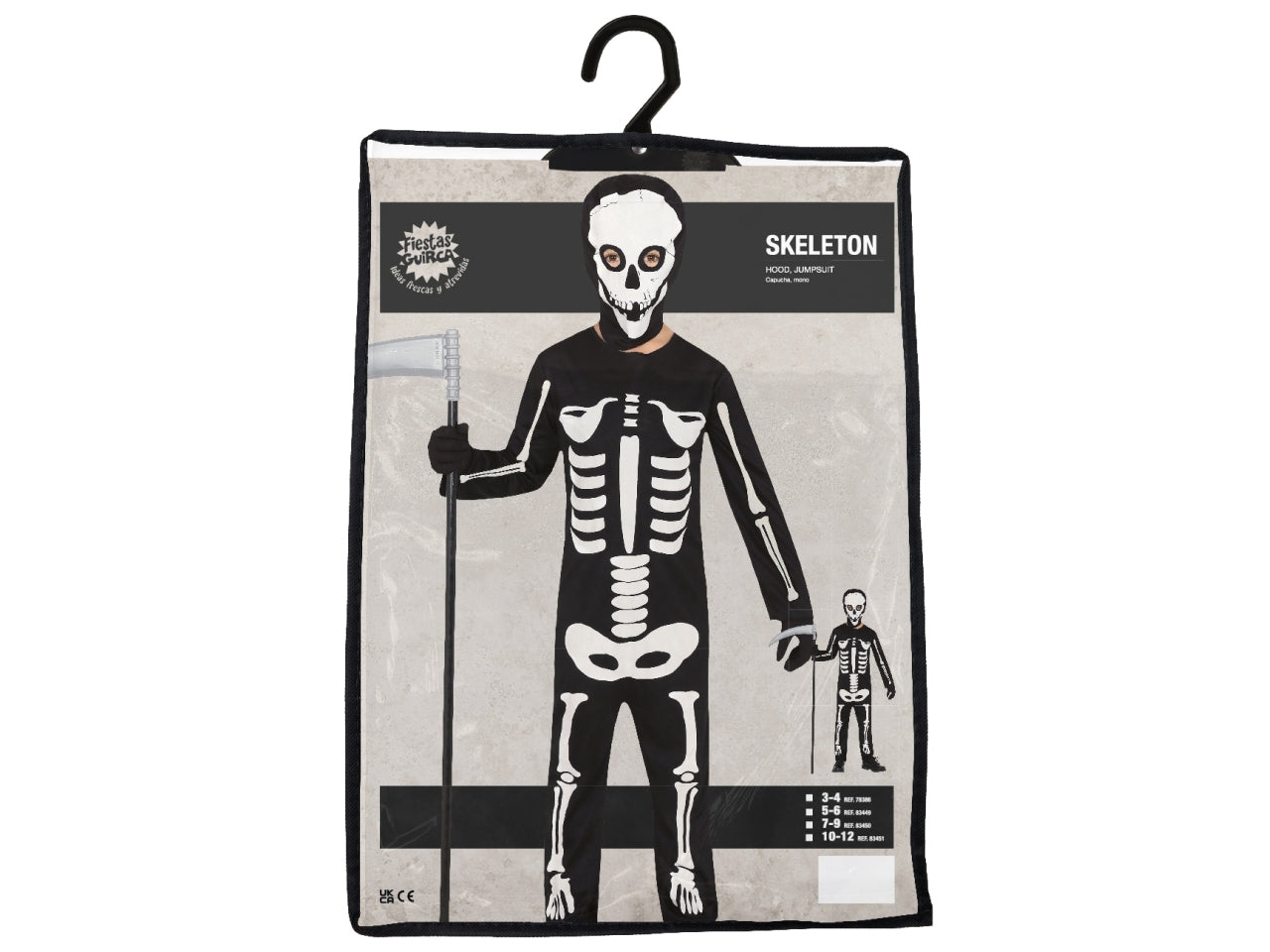 Costume scheletro 7/9 anni