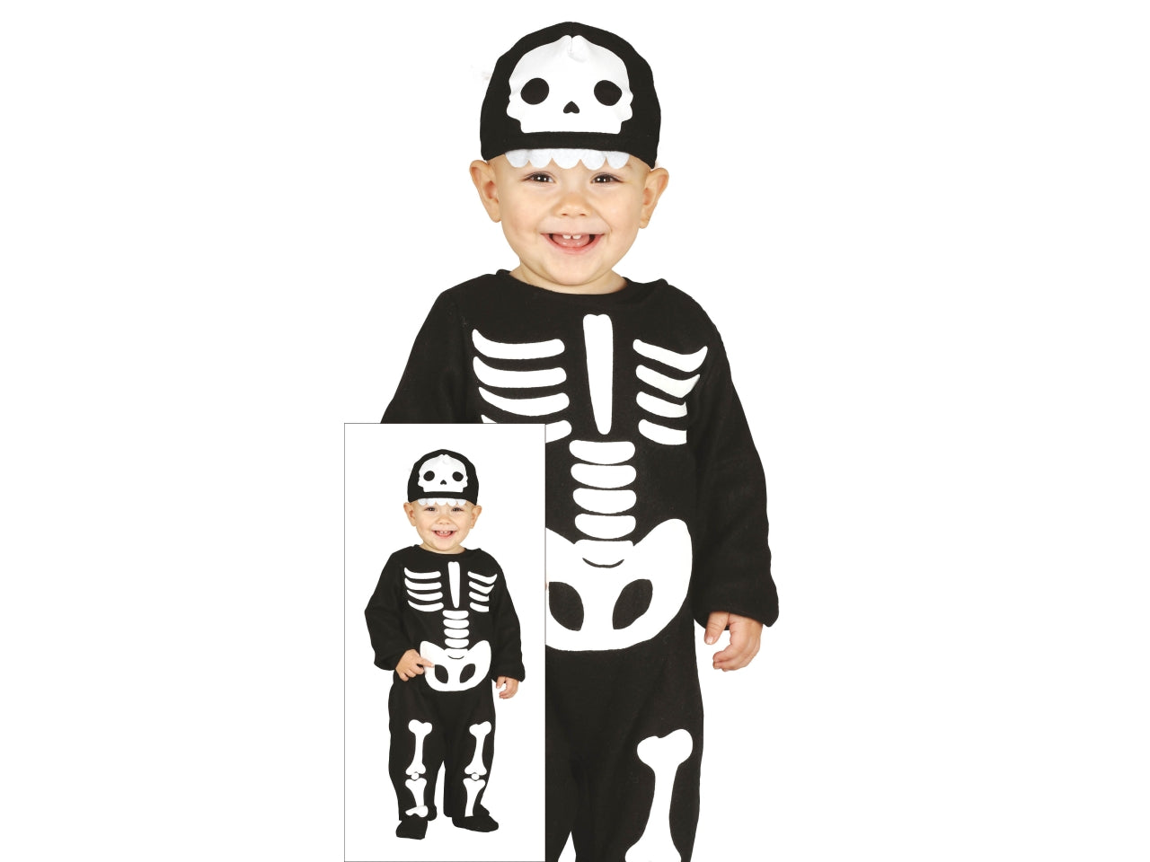 Costume baby scheletro carino 18/24 mesi