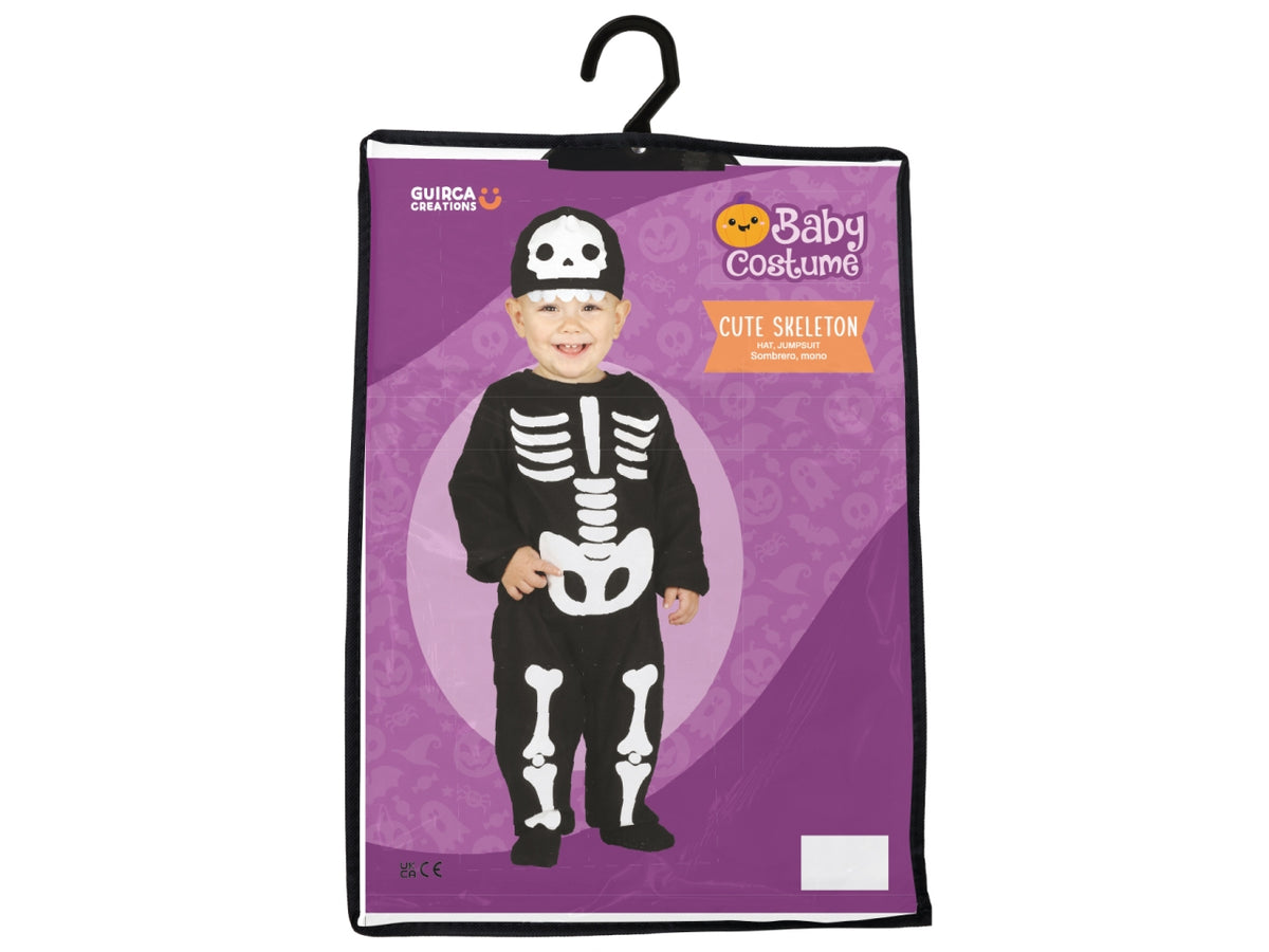 Costume baby scheletro carino 18/24 mesi