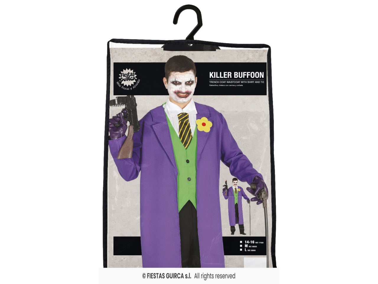 Costume buffone assassino adulto taglia M