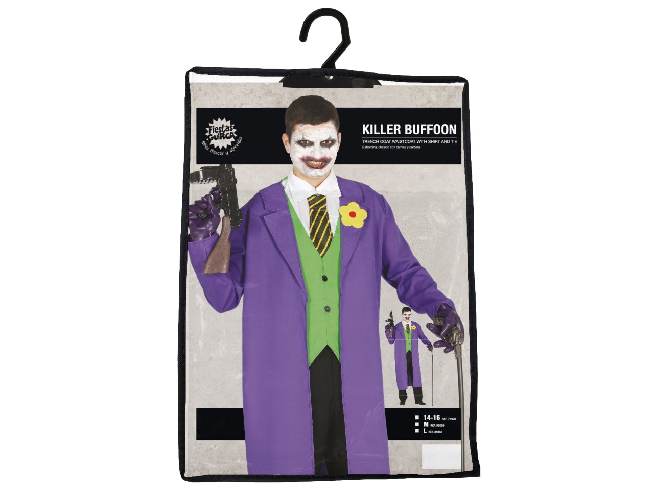 Costume buffone assassino adulto taglia L