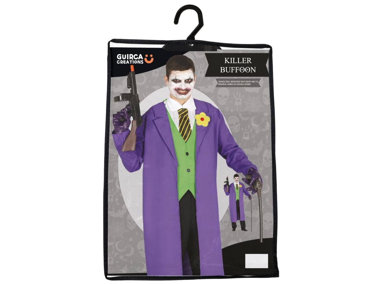 Costume buffone assassino adulto taglia L
