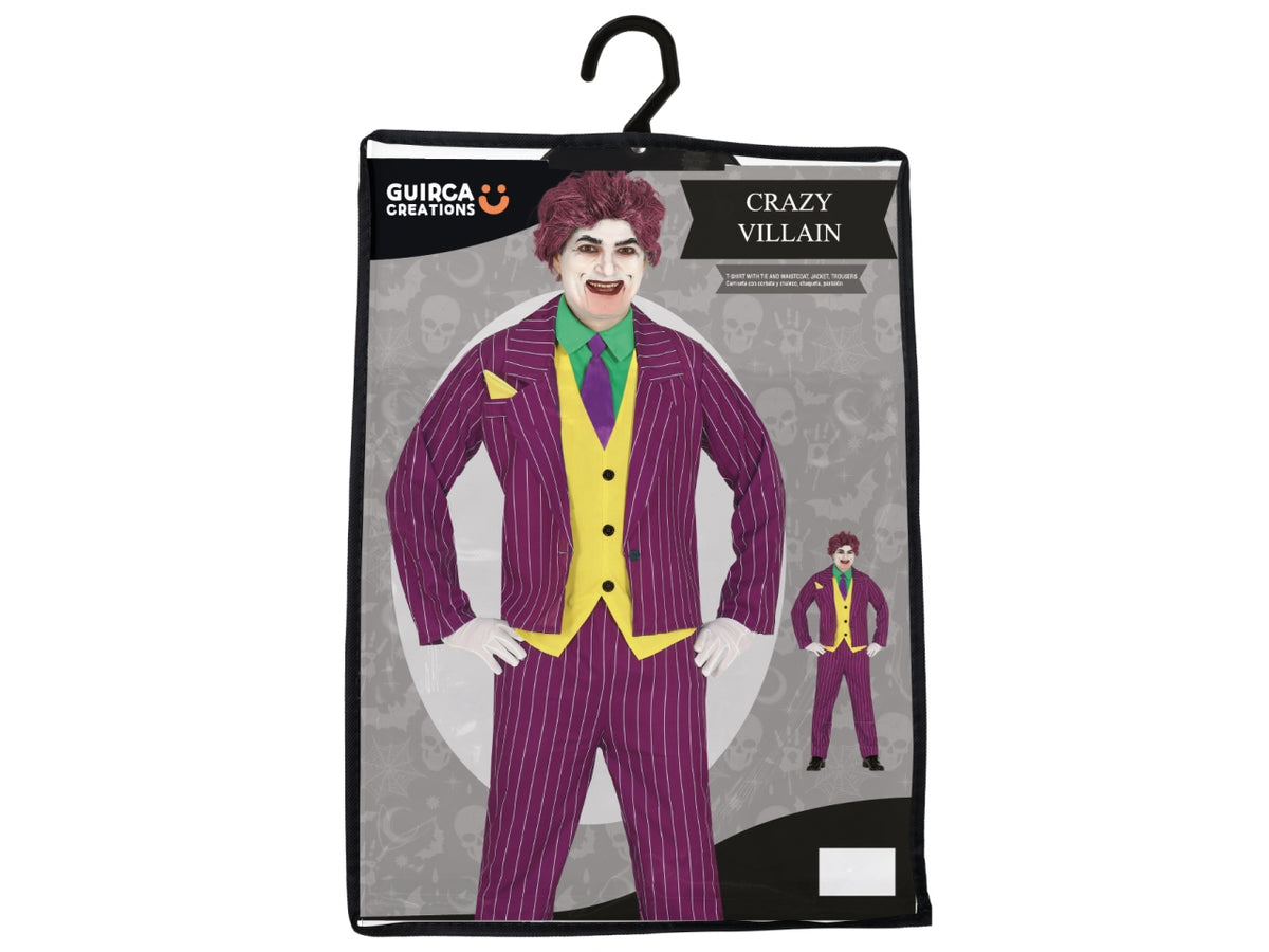 Costume crazy villain adulto taglia 52-54