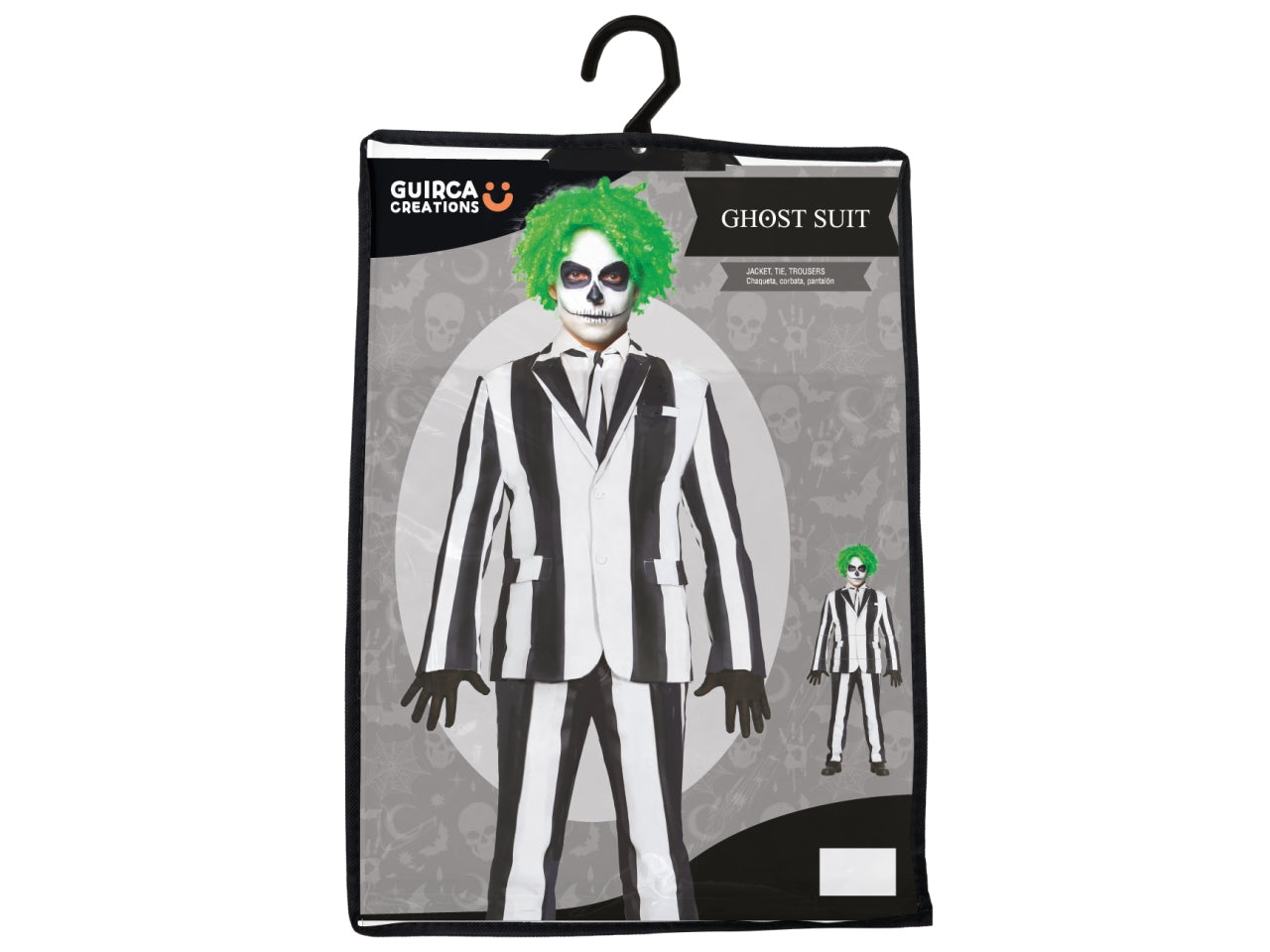 Costume ghost skeleton adulto taglia S 46/48