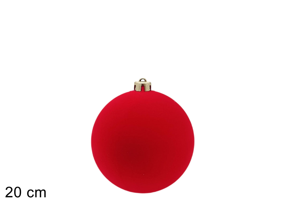 Palla 20cm floccata rossa