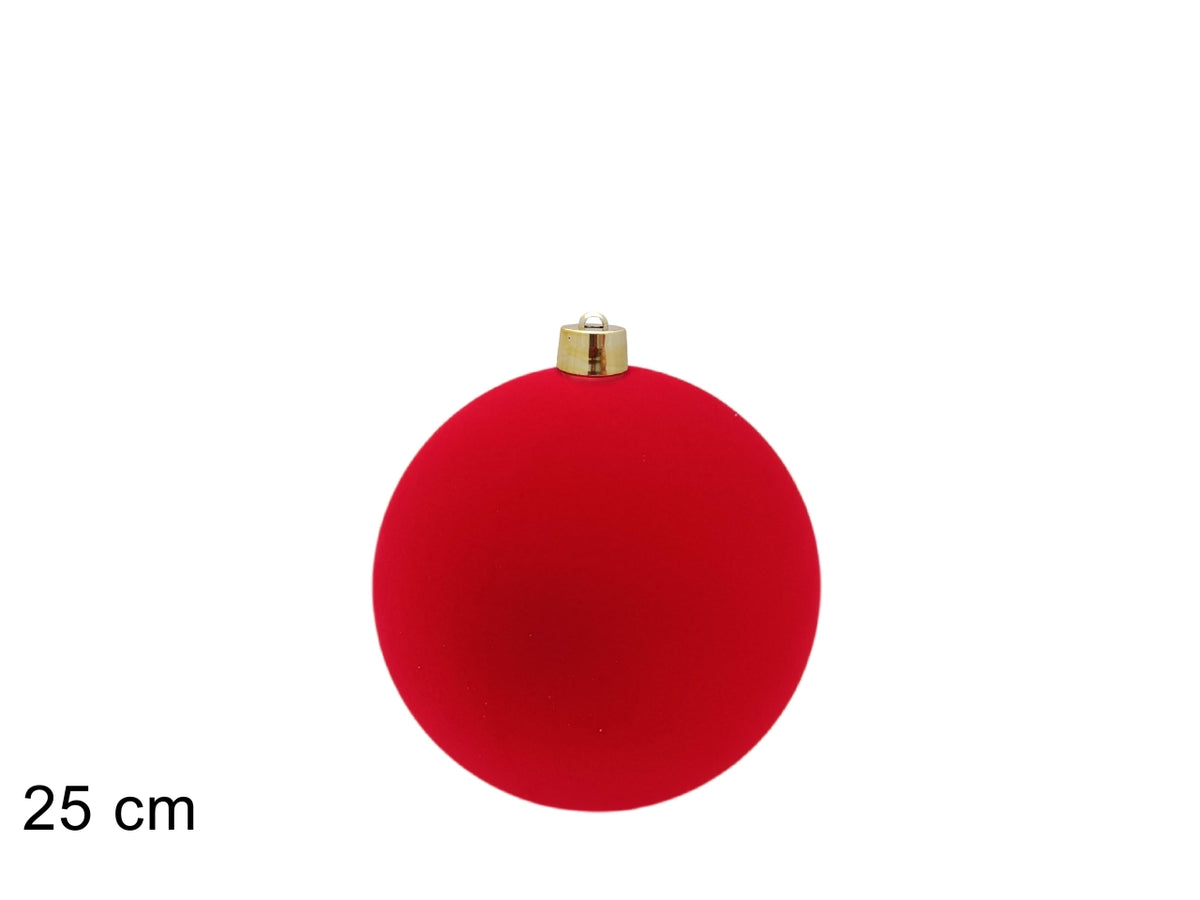 Palla 25cm floccata rossa
