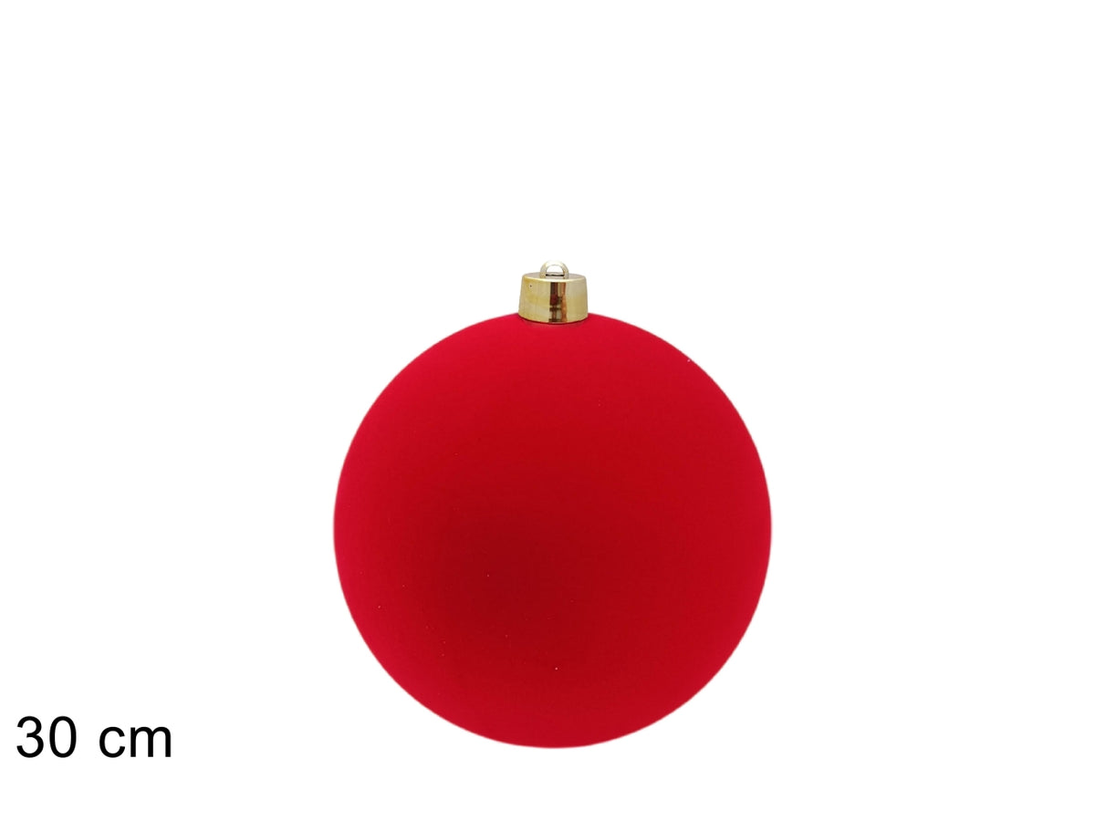 Palla 30cm floccata rossa